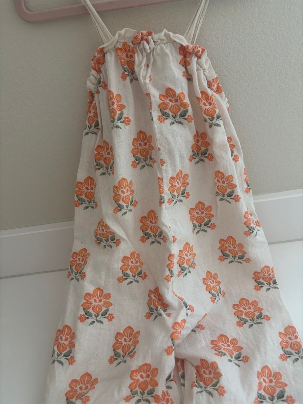 Zara Lightweights Floral Jumpsuit with Orange Flower Print